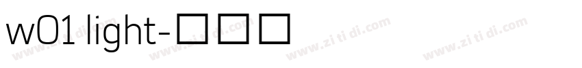 w01 light字体转换